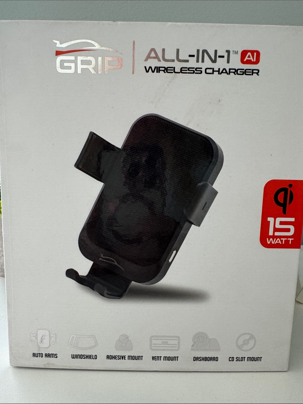 Grip All-In Wireless Car Charger 15W – Black
